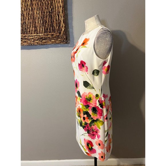 Ralph Lauren Dress 10 Floral Colorful Career Church Stretch Washable $155 - Picture 9 of 13